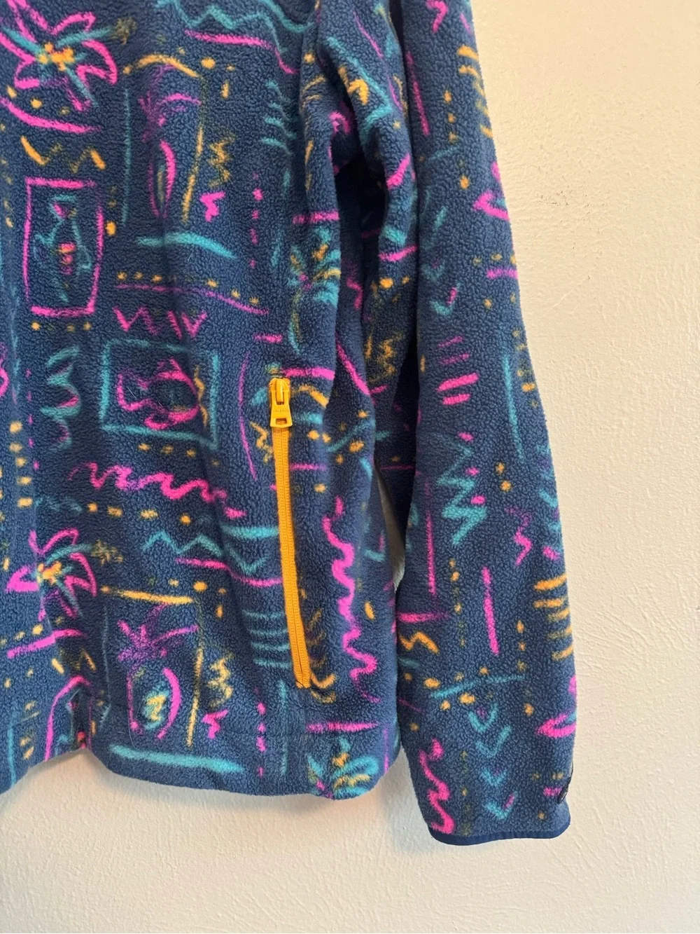 Chubbies Mens Retro Tropical Fleece Quarter Zip Pullover